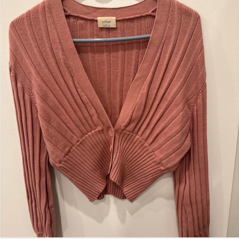 Wilfred Dusty Rose Ribbed Sweater